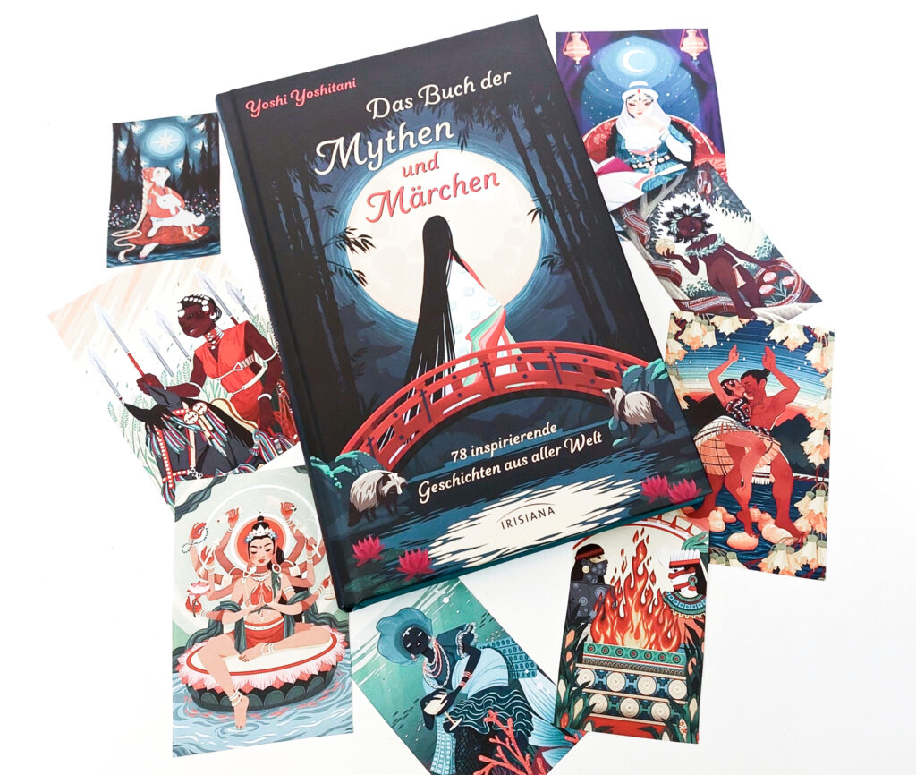 Miss Pageturner Buchblog Rezension, Foto vom Buch "Das Buch der Mythen und Märchen: 78 inspirierende Geschichten aus aller Welt" von Yoshi Yoshitani.