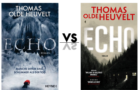 Coververgleich zum Buch Echo. Links das deutsche Cover, rechts das originale Cover.