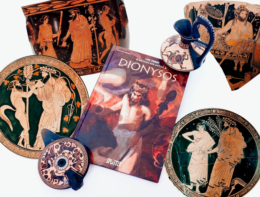 Miss Pageturner Buchblog Rezension, Foto der Graphic Novel Mythen der Antike: Dionysos von Luc Ferry, Clotilde Bruneau und Gianenrico Bonacorsi.