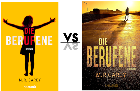 Miss Pageturner Buchblog Rezension Coververgleich vom Buch "Die Berufene" von M. R. Carey. Links das deutsche Cover, rechts das Original.